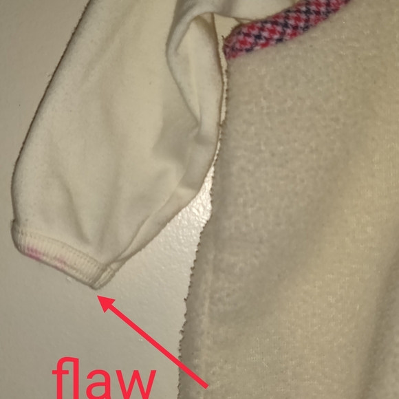 Carter's 2 Pc Baby Overalls. Cream Color Fleece PUPPY 6-9ms - Picture 6 of 11